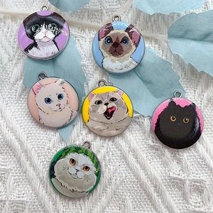 Party Supplies - 10pcs 만화 동물 고양이 에나멜 쥬얼리