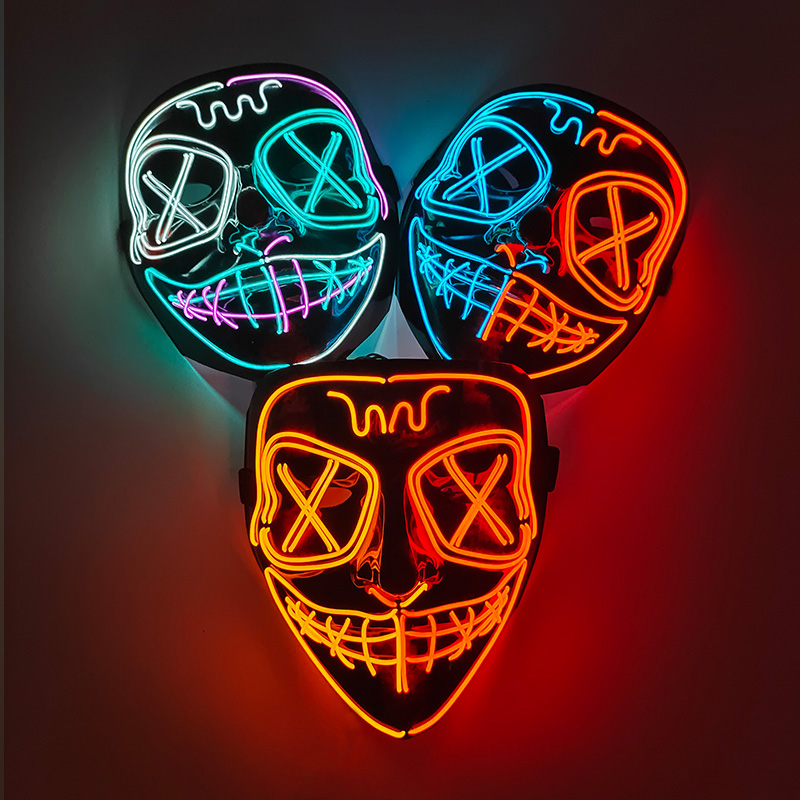 Led Purge Mask Halloween - 무선 LED 발광 마스크 EL 네온