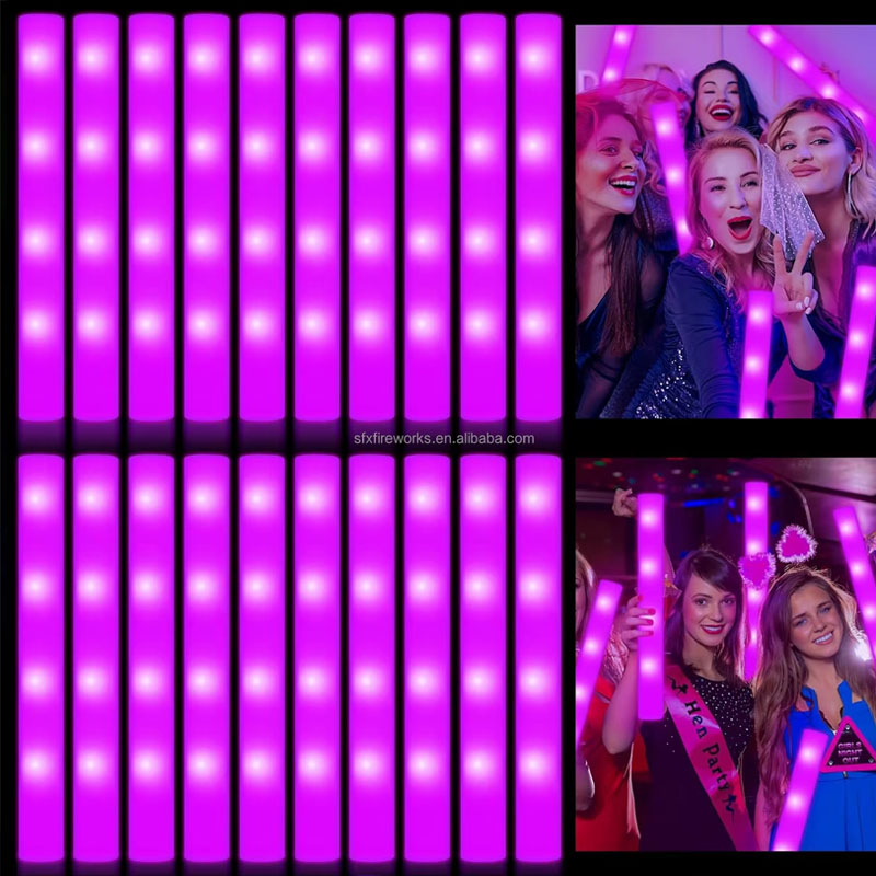 Flashing Led Foam Sticks Party - 20개 폼 야광봉 다채로운 LED 점멸