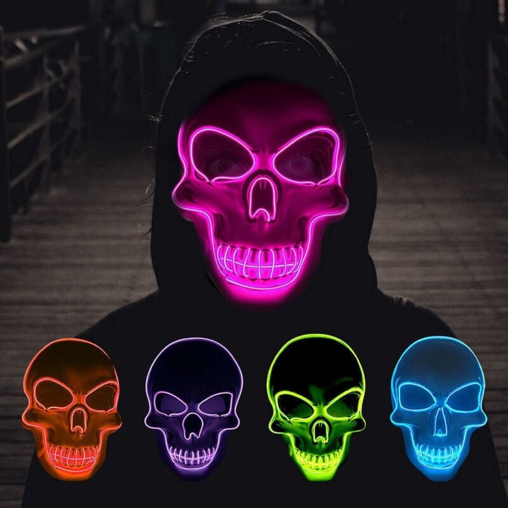 Led Purge Mask Halloween - 패션 호러 할로윈 해골 마스크 LED