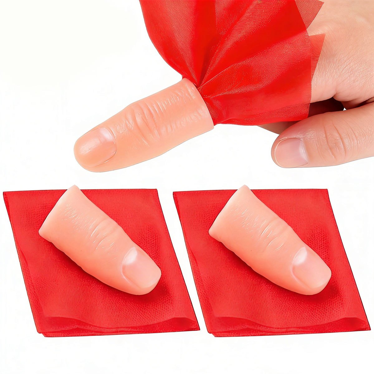Thumb Tip Magic Trick Set - 3세트 스카프-반니쉬 매직 엄지팁 - 클로즈업