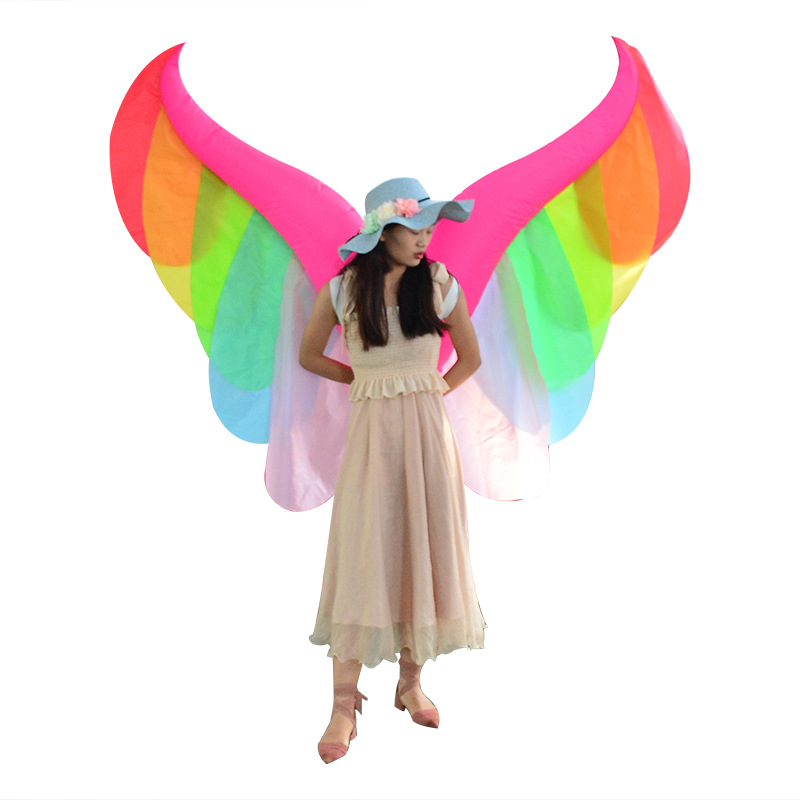 Inflatable Dinosaur Costume Adult - 성인용 풍선 천사 날개, 무지개 팽창