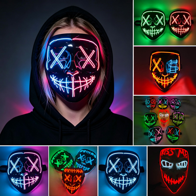 Led Purge Mask Halloween - 전문 맞춤형 발광 LED 퍼지 마스크