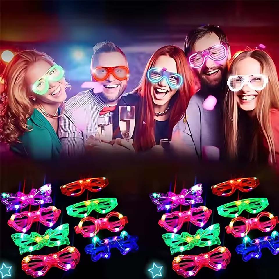 Glow In The Dark Party Glasses - 10/20/30/40/50 Pcs LED 라이트 업 안경