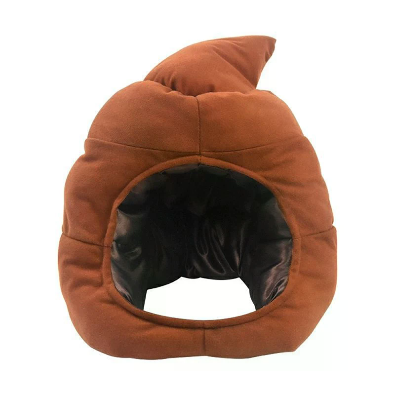 Fake Poop Gag Gift - 창의적이고 귀여운 똥 모양 봉제 모자,