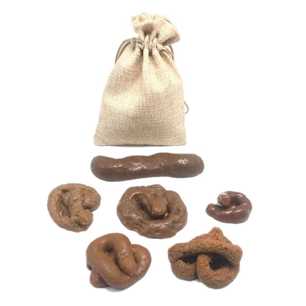 Fake Poop Gag Gift - 6개입, 재미있는 장난용 똥 모양 장난감,