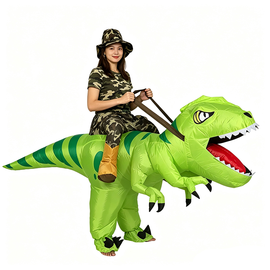 Inflatable Dinosaur Costume Adult - 풍선형 티렉스 공룡 의상 성인용 승마