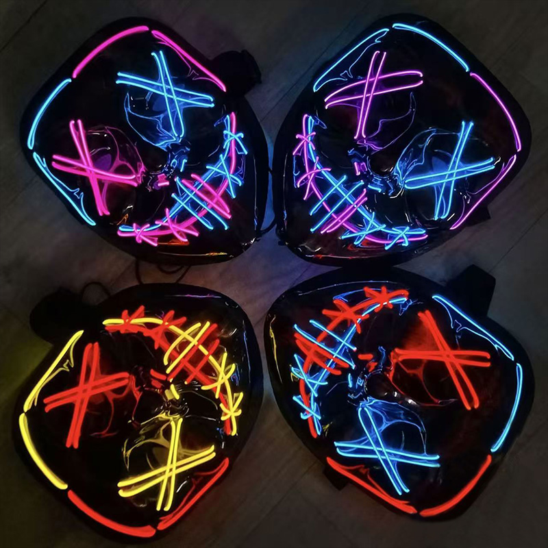 Led Purge Mask Halloween - 무선 발광 LED 퍼지 마스크, 할로윈