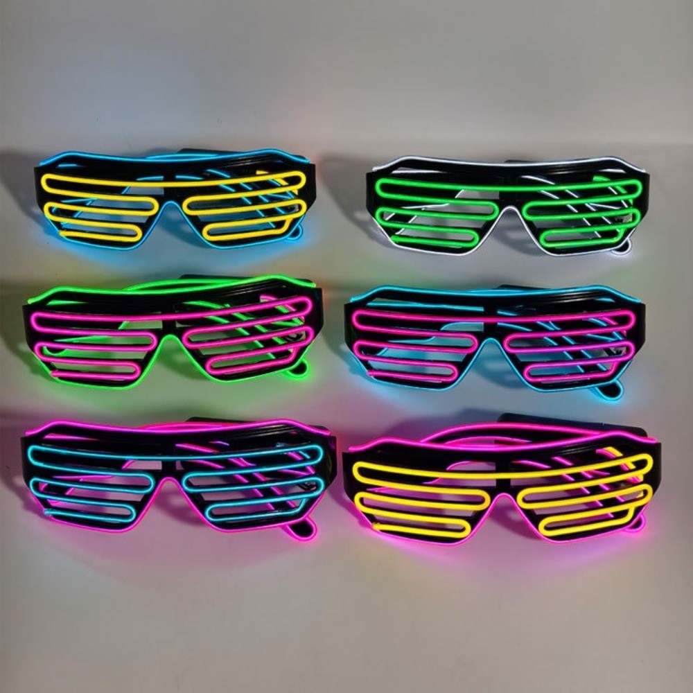 무선 LED 발광 안경 멋진 화려한 네온 안경 이중 색 - Glow In The Dark Party Glasses 리뷰 및 가격