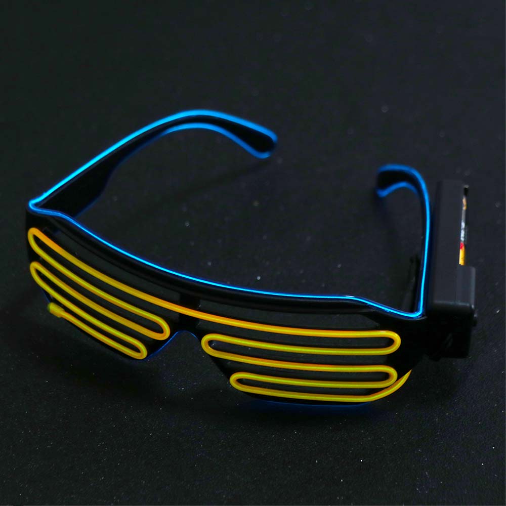 무선 LED 발광 안경 멋진 화려한 네온 안경 이중 색 - Glow In The Dark Party Glasses 리뷰 및 가격