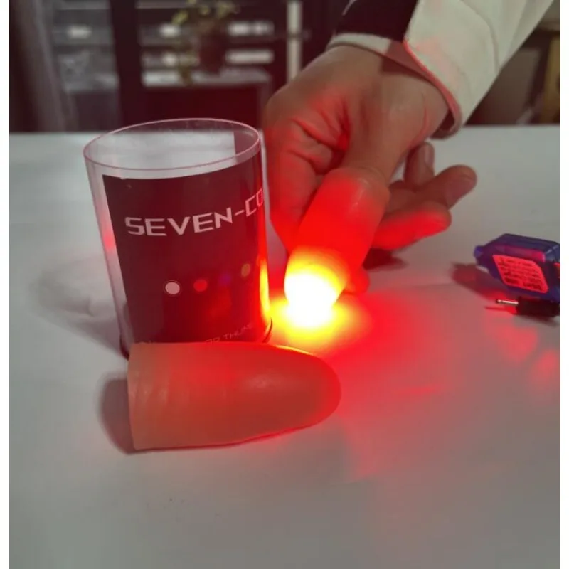 7가지 색상 LED 라이트 엄지 마술 팁 슈퍼 라이트  - Thumb Tip Magic Trick Set 리뷰 및 가격