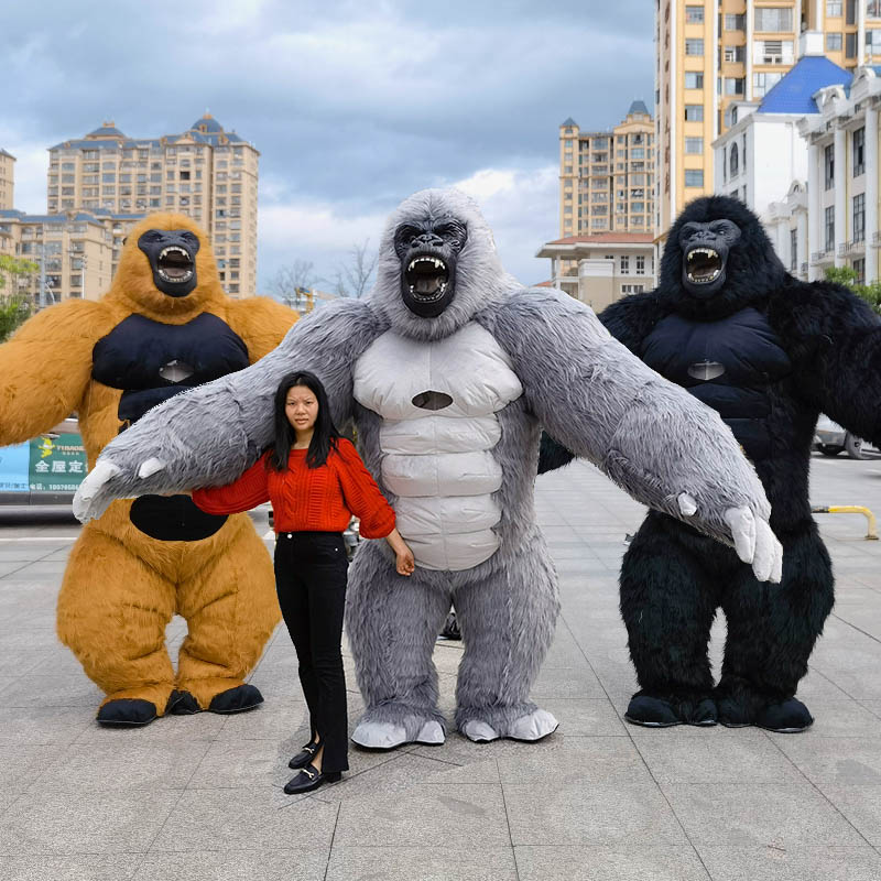 현실 인플레이터블 고릴라 마스코트 의상, 거대 성인용  - Inflatable Dinosaur Costume Adult 리뷰 및 가격