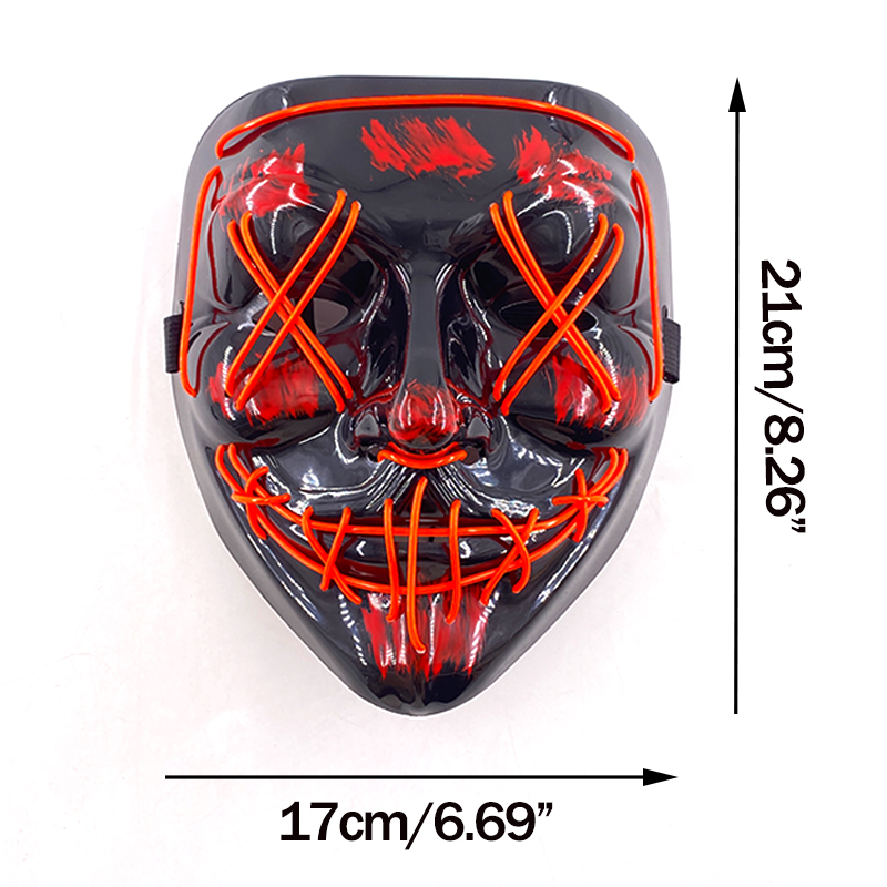 무선 네온 LED 퍼지 마스크 어둠 속에서 빛나는 코스 - Led Purge Mask Halloween 리뷰 및 가격