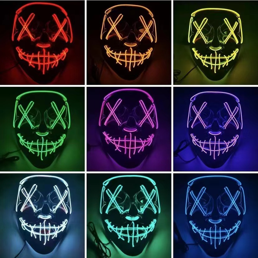 남녀 공용 할로윈 LED 퍼지 마스크 헤드웨어 파티 마 - Led Purge Mask Halloween 리뷰 및 가격