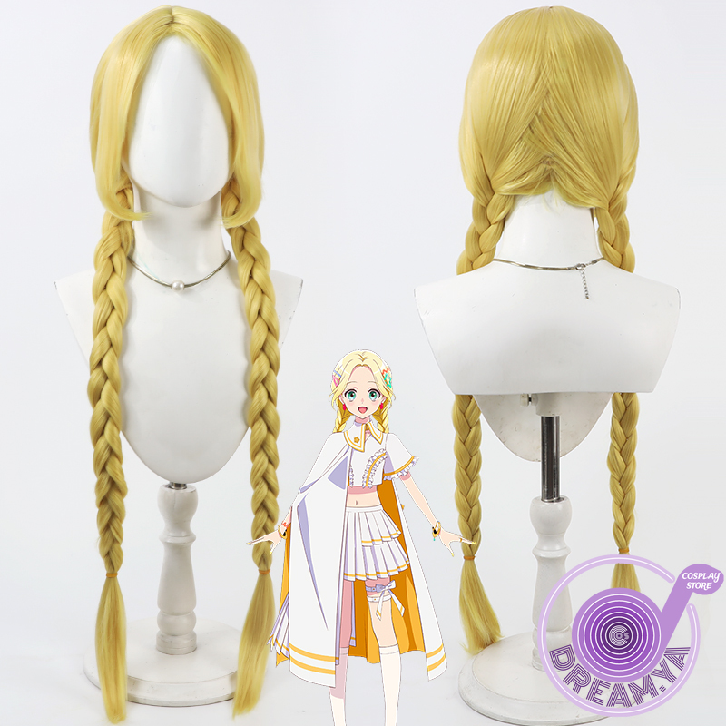 초코 미츠마타 코스프레 가발 마에바시 마녀 옐로우 80 - Anime Cosplay Wig Heat Resistant 리뷰 및 가격