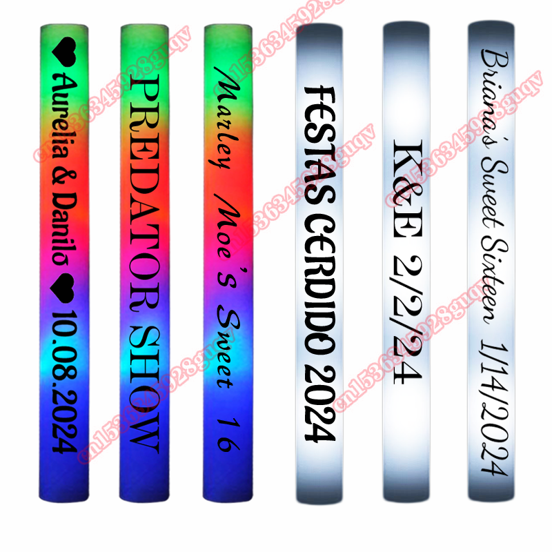 30Pcs LED 폼 스틱 화이트 라이트 글로우 스틱  - Flashing Led Foam Sticks Party 리뷰 및 가격