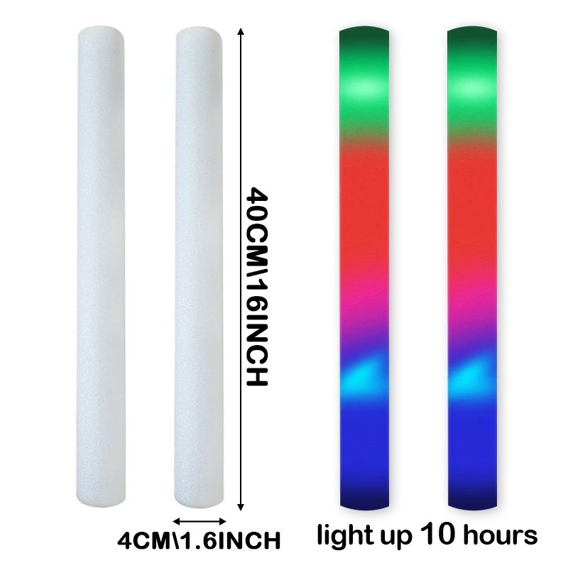 30/50 Pcs Led 폼 바 어둠 속에서 빛나는 라 - Flashing Led Foam Sticks Party 리뷰 및 가격