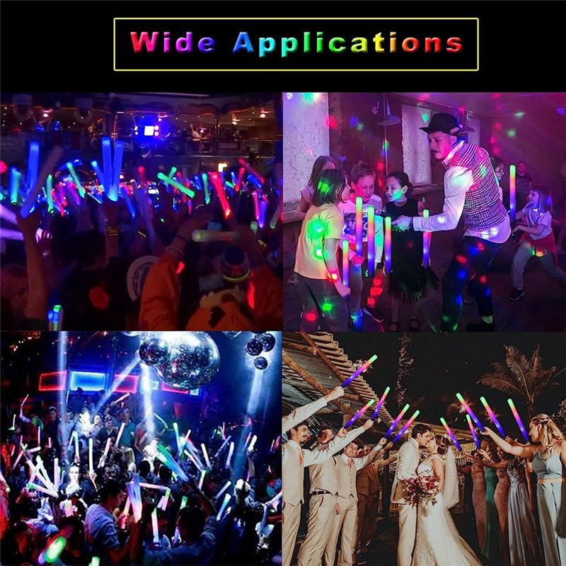 A75K 야광봉 대량, 3가지 모드의 다채로운 LED  - Flashing Led Foam Sticks Party 리뷰 및 가격