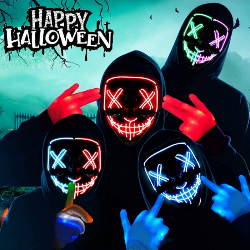 무서운 할로윈 코스프레 라이트업 퍼지 마스크 할로윈 가 - Led Purge Mask Halloween 리뷰 및 가격
