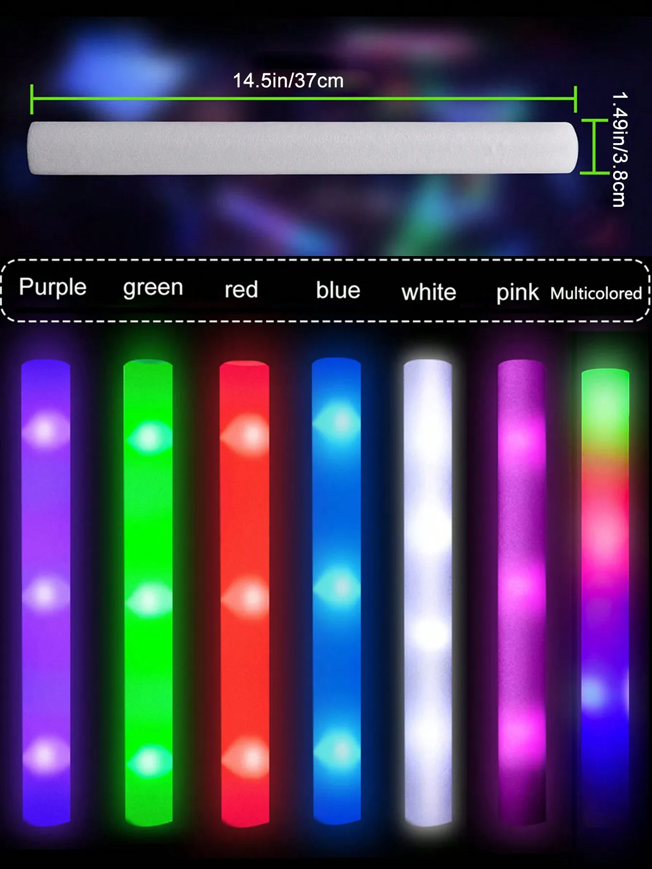 20/30개 LED 폼 야광봉 응원봉 웨딩 배턴 막대  - Flashing Led Foam Sticks Party 리뷰 및 가격