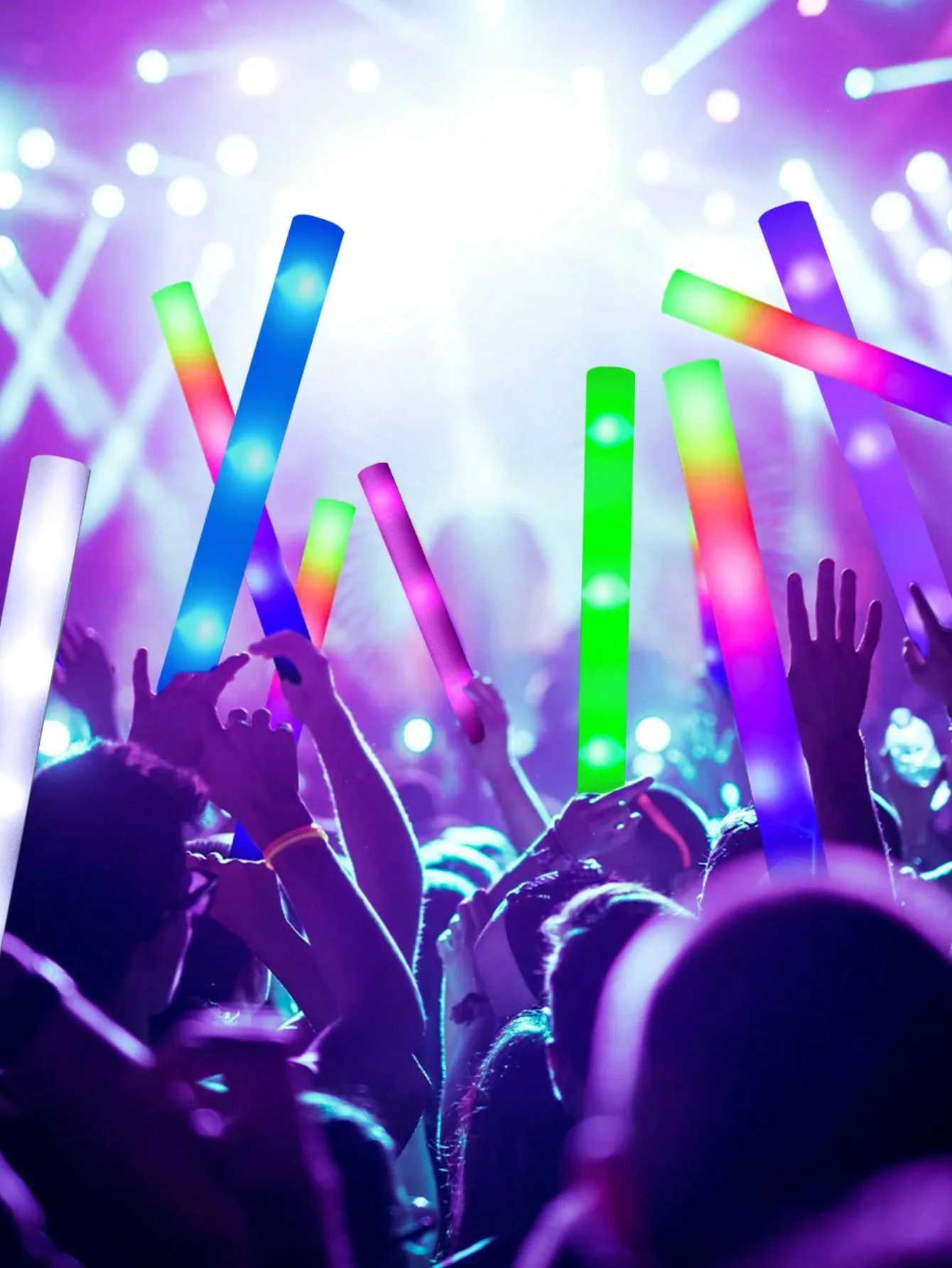 20/30개 LED 폼 야광봉 응원봉 웨딩 배턴 막대  - Flashing Led Foam Sticks Party 리뷰 및 가격