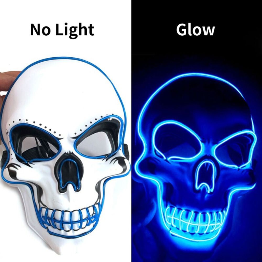 패션 공포 할로윈 해골 마스크 할로윈 코스프레 의상 L - Led Purge Mask Halloween 리뷰 및 가격