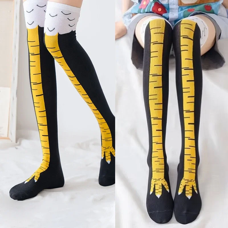 3D 재미있는 닭 발톱 양말 무릎 높이 양말, 숙녀용  - Funny Chicken Leg Socks 리뷰 및 가격