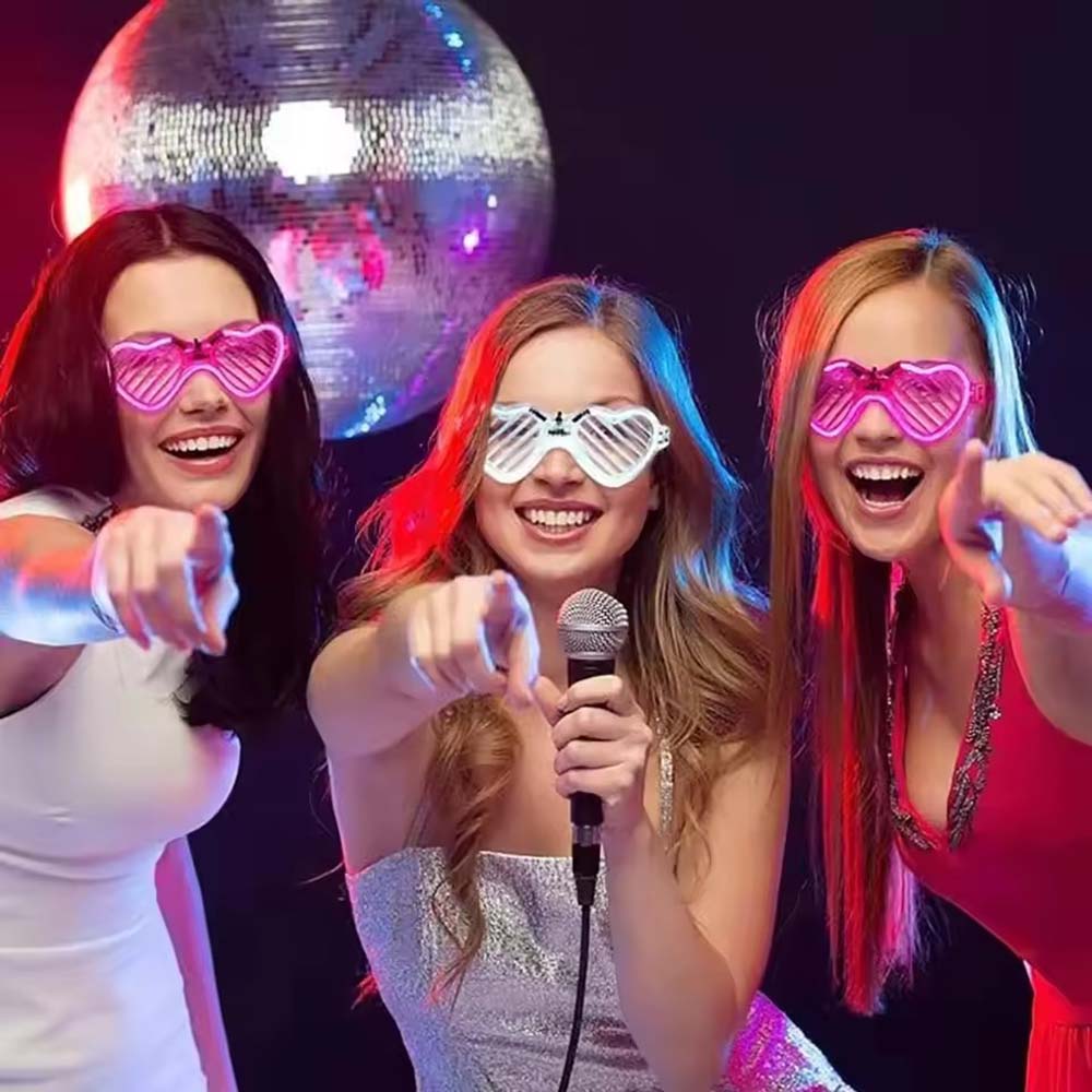 10/20/50개 야광 하트 모양 LED 라이트업 선글 - Glow In The Dark Party Glasses 리뷰 및 가격