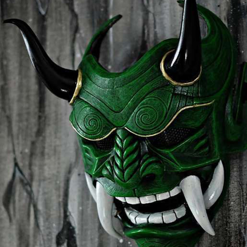 Hannya 악마 마스크 일본 오니 사무라이 노 가부키 - Led Purge Mask Halloween 리뷰 및 가격