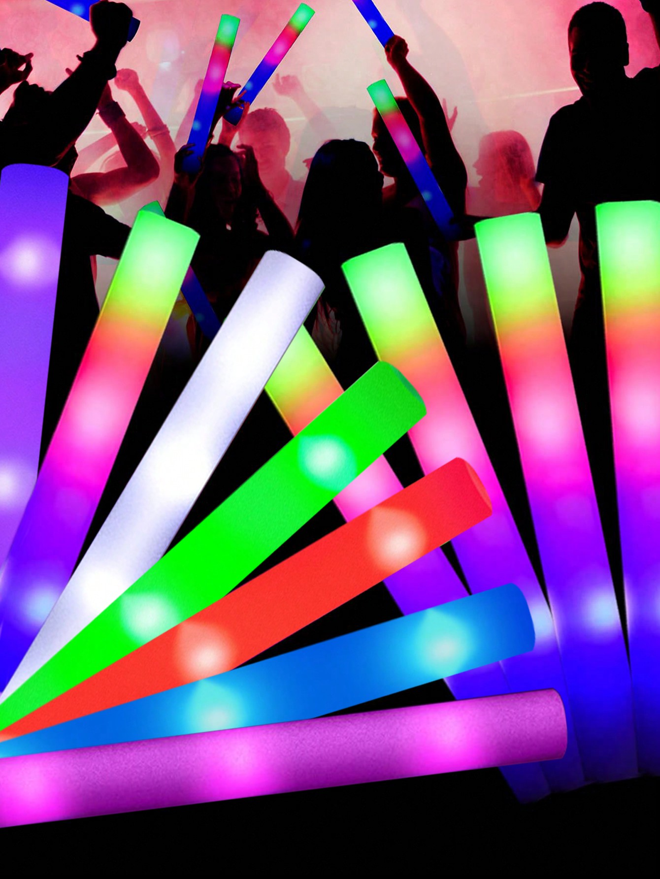 LED 폼 글로우 스틱 응원 튜브, 웨딩 배턴 완드,  - Flashing Led Foam Sticks Party 리뷰 및 가격