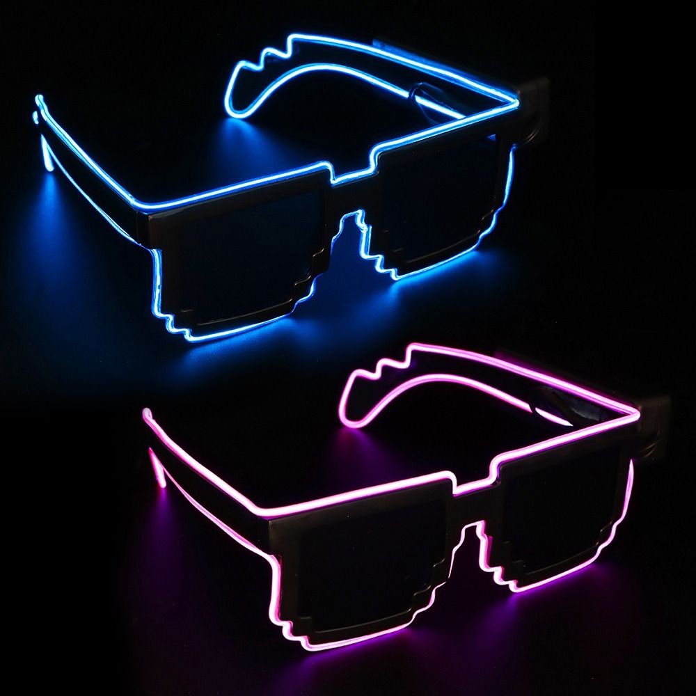 참신한 모자이크 LED 안경, 무선 LED 라이트 업  - Glow In The Dark Party Glasses 리뷰 및 가격
