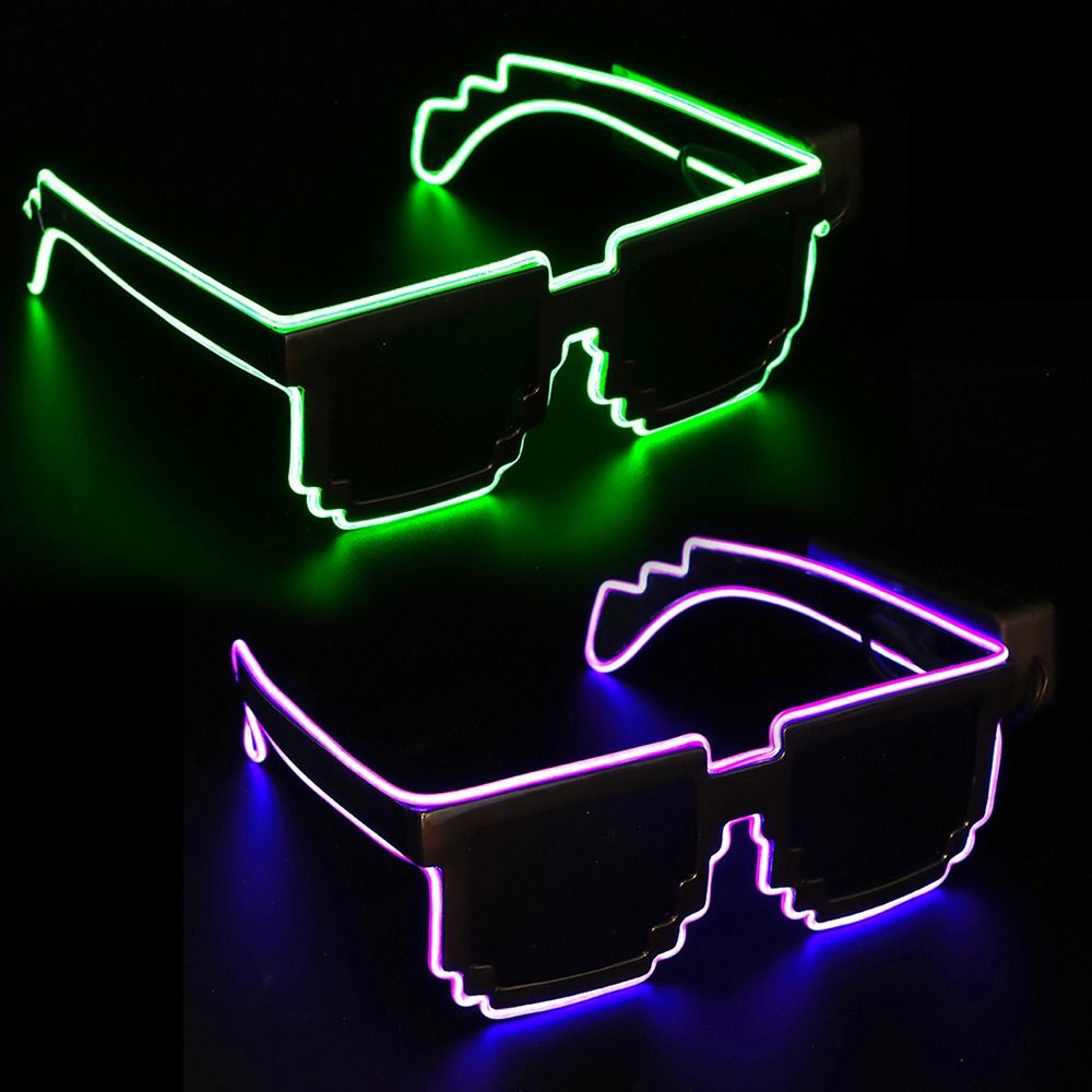 참신한 모자이크 LED 안경, 무선 LED 라이트 업  - Glow In The Dark Party Glasses 리뷰 및 가격