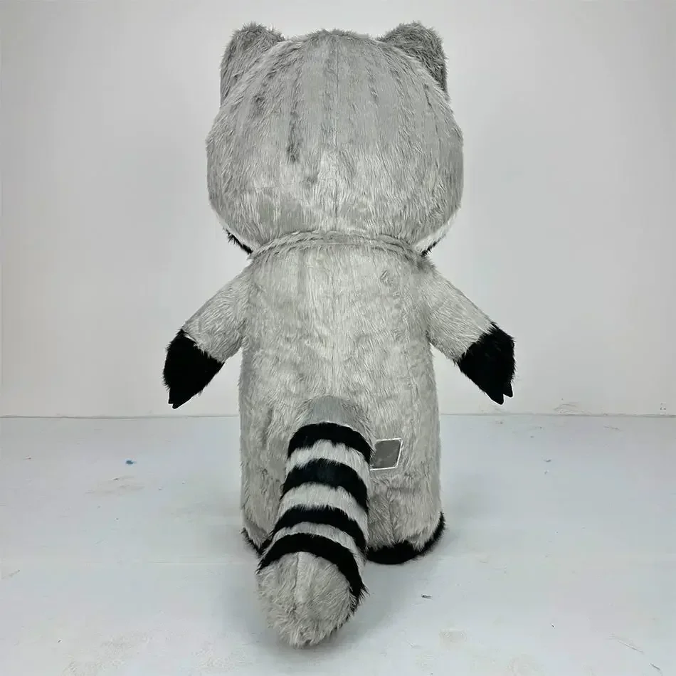 회색 플러시 소재의 풍선 라쿤 마스코트 의상, 할로윈, - Costumes 리뷰 및 가격