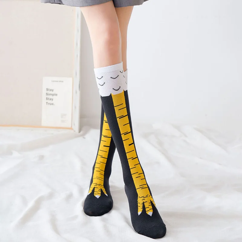 재미있는 닭발 모양 오버니 압박 얇은 다리 롱 스타킹  - Funny Chicken Leg Socks 리뷰 및 가격