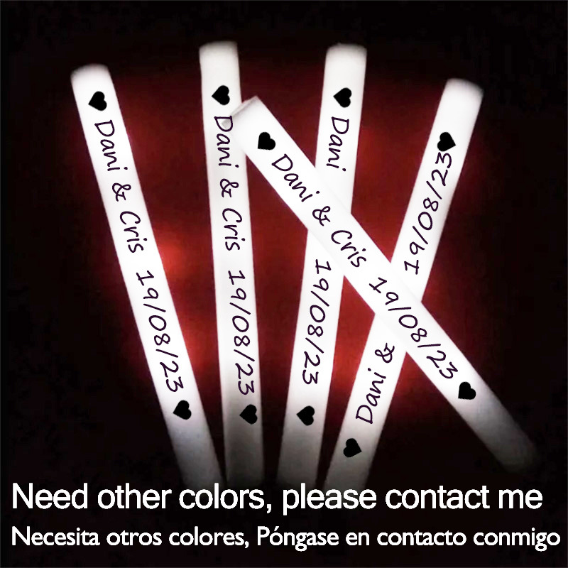 60/100/500Pcs LED 글로우 스틱 맞춤형 글 - Flashing Led Foam Sticks Party 리뷰 및 가격